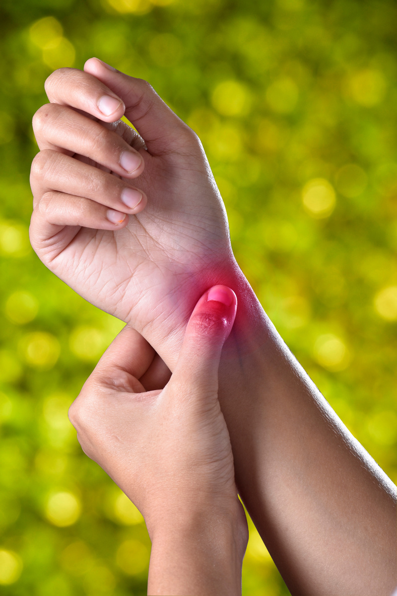 acupressure, acupressure on green background