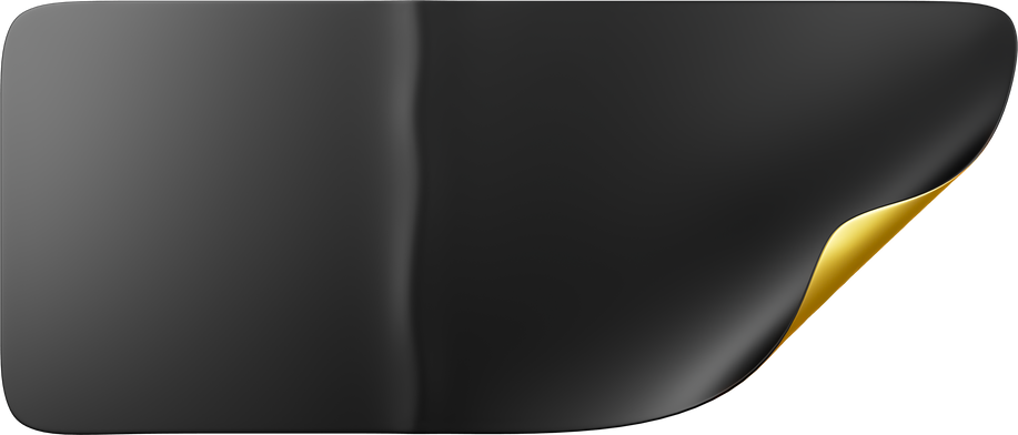 Black sticker paper 3d render cutout